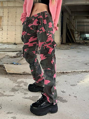 Pantalones vaqueros multibolsillos de línea elegante