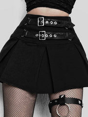 Falda blanca de corte A con pierna ajustada