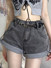 Vintage Cuffed Adjustable Button Jeans