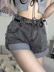 Vintage Cuffed Adjustable Button Jeans