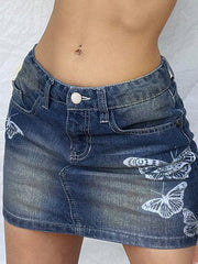 Street Retro Distressed Skirt