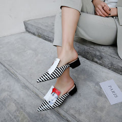 Sassa - Mules planos de moda hechos a mano