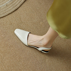 Norah – Slingback-Pumps in Krokodil-Weiß