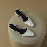 Norah – Slingback-Pumps in Krokodil-Weiß