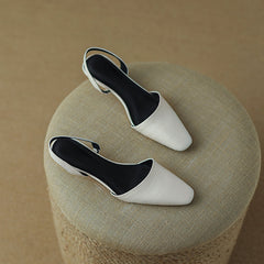 Norah – Slingback-Pumps in Krokodil-Weiß