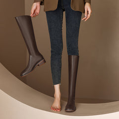 Nancy Brown Knee High Boots