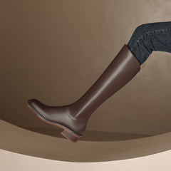 Nancy Brown Knee High Boots