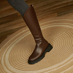 Naya Damen Kniehohe Stiefel in Braun