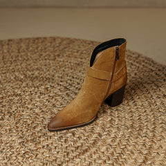 Nyla Suede Western V Cut Boots