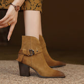 Nyla Suede Western V Cut Boots