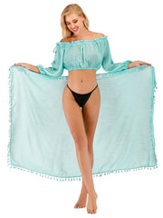 Durchsichtiges Oberteil und Überwurfrock mit Quasten