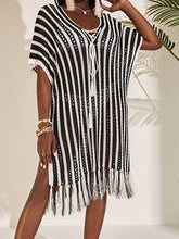 Falda sexy tipo jersey con borlas