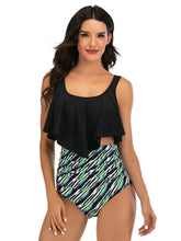 Sexy Badeanzug mit Volants und Print