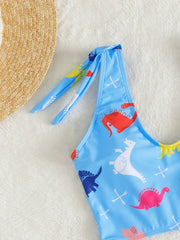 Traje de baño de una pieza con estampado de dibujos animados