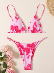 Bikini-Badeanzug mit Batikmuster