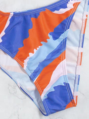 Traje de baño de una pieza con corte tie-dye