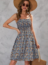 Printed Bodice Strap Dress