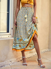 Modisches Halbkleid mit Bohemian-Print