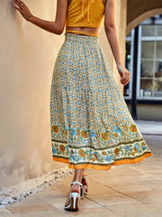 Modisches Halbkleid mit Bohemian-Print