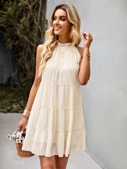 Vestido estilo halter de corte A