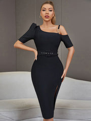 Backless Slit Prom Dress