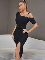 Backless Slit Prom Dress