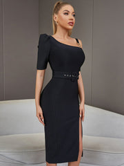 Backless Slit Prom Dress