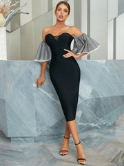 Lace Strapless Cocktail Dress