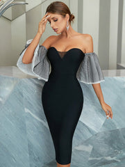 Lace Strapless Cocktail Dress