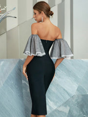 Lace Strapless Cocktail Dress