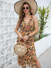 Sexy Schlitz-Bohemian-Kleid