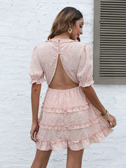 Lässiges Kleid mit floralen Volants