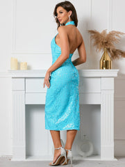 Neckholder Neckholder Schlitz Abendkleid