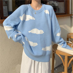 Schicker Pullover mit Wolkenmuster