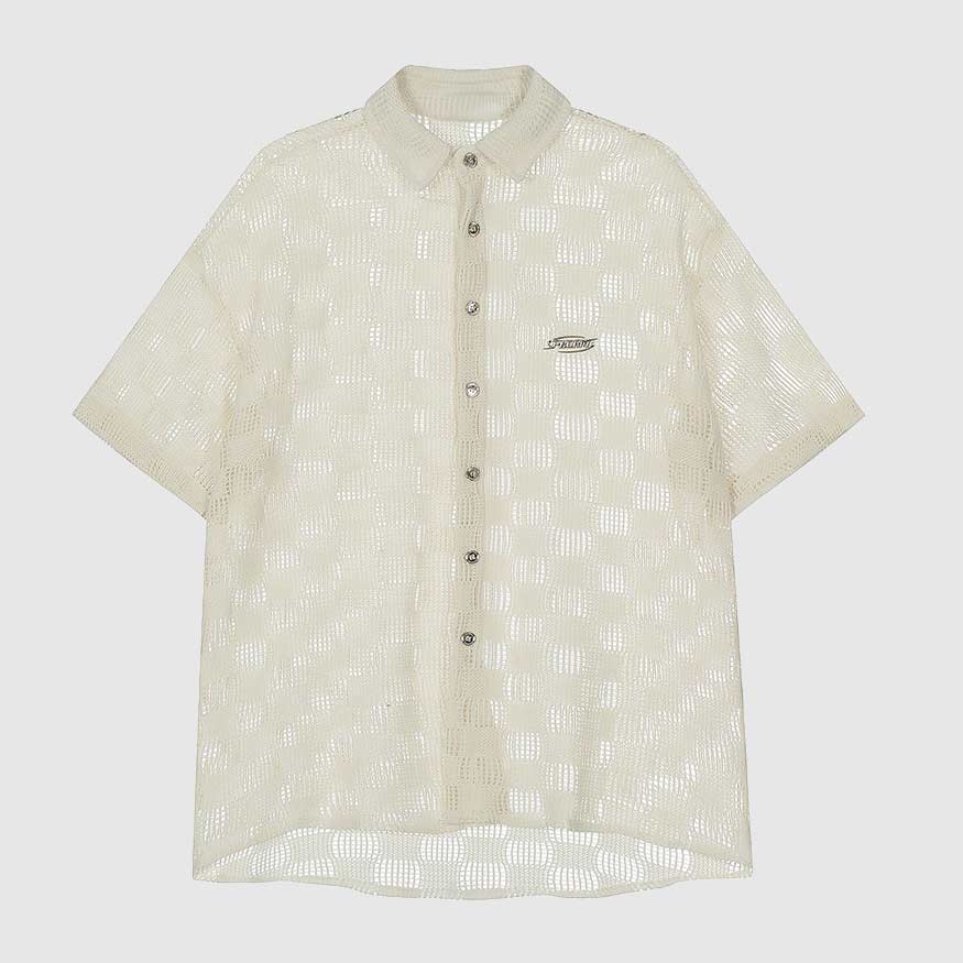 Camisa moderna con estampado hueco