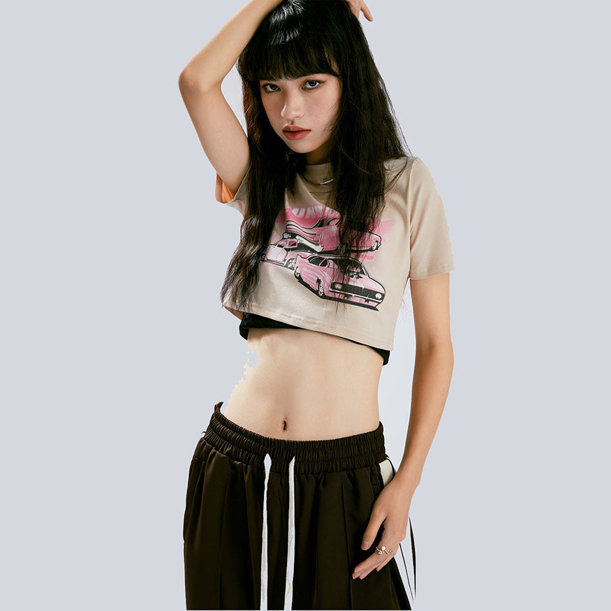 Crop Top mit Auto-Print