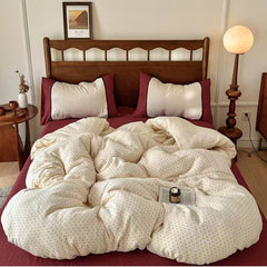 Camille French Polka Dot Bedding Set - Cream