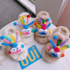 Lindas pantuflas esponjosas con forma de payaso