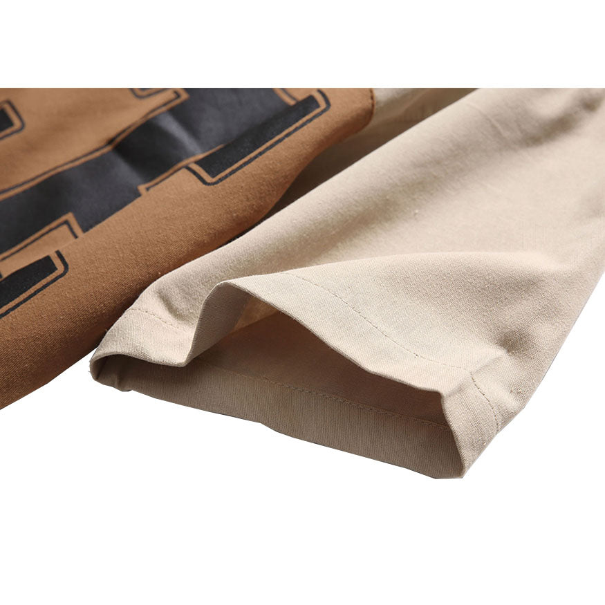 Camisas con patchwork de letras