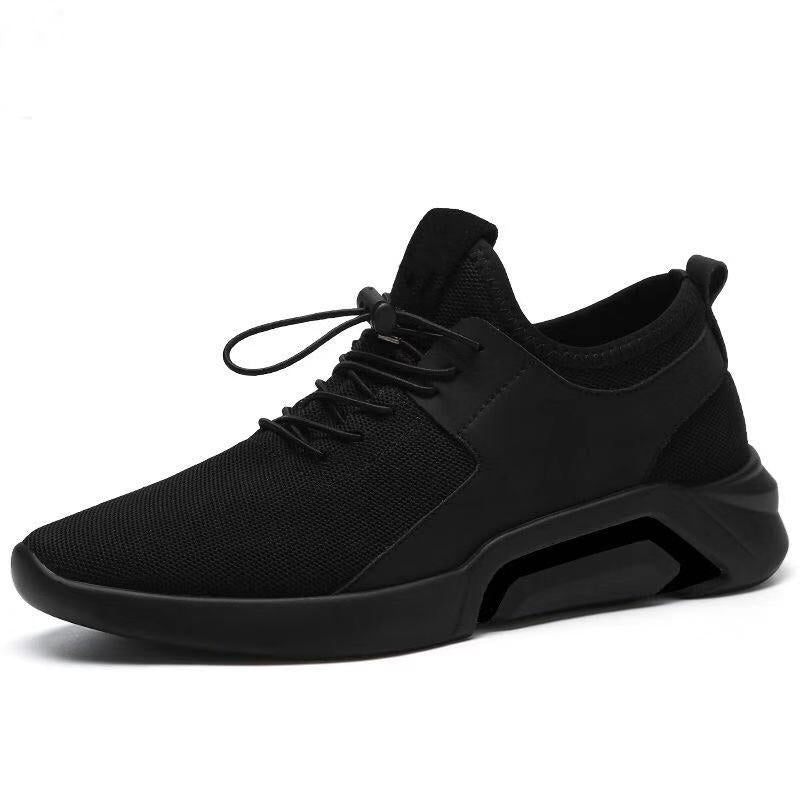 Zapatillas deportivas negras británicas de moda coreana para hombre