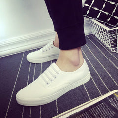 Hermosos zapatos de lona blancos Fei Yao para hombre