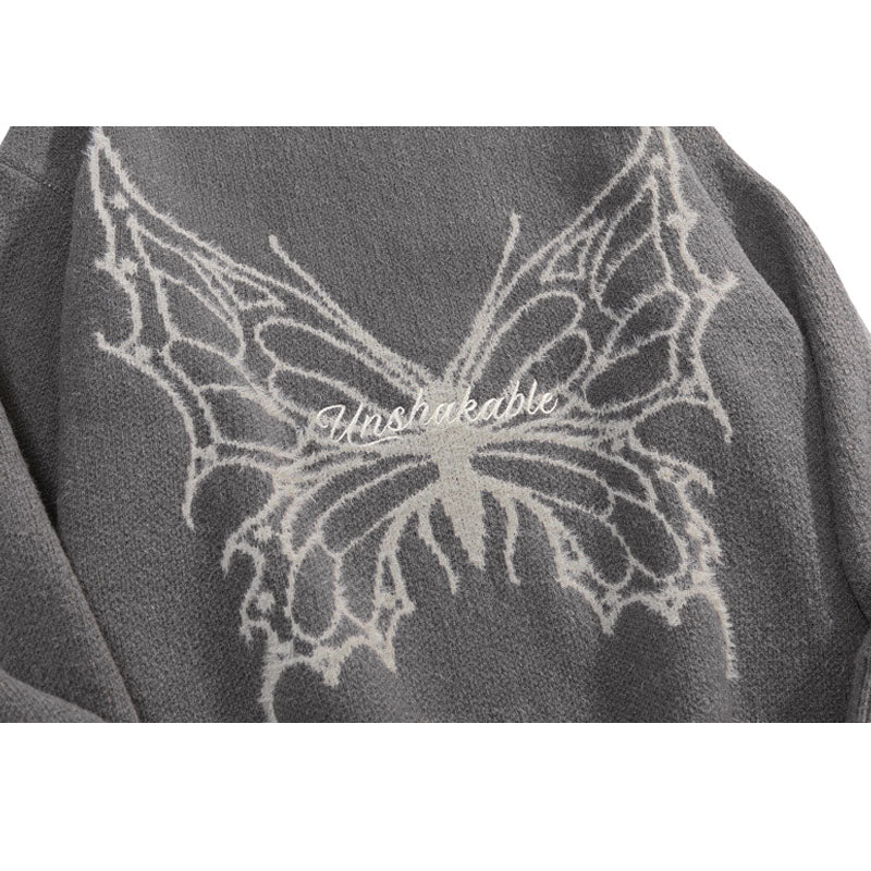 Butterfly Pattern Printed Pullover