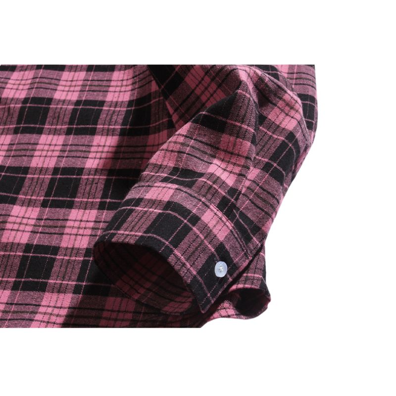 Letter Printed Plaid Shirts