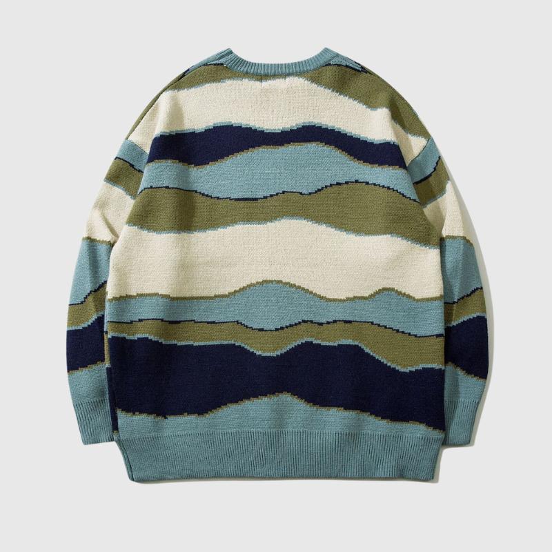 Japanischer Vintage-Pullover mit Streifen