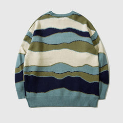 Japanese Vintage Striped Couple's Sweater