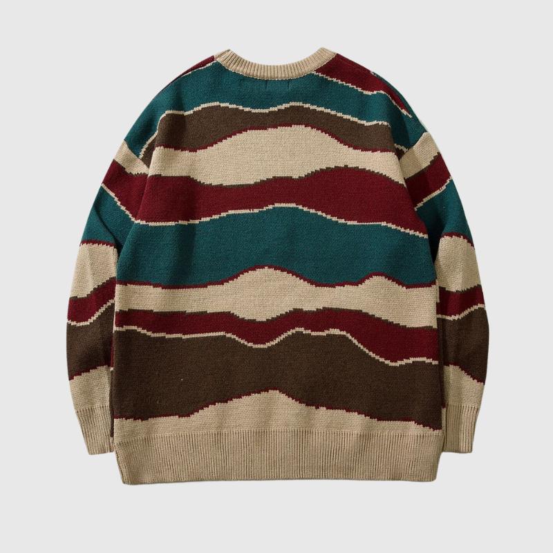 Japanischer Vintage-Pullover mit Streifen