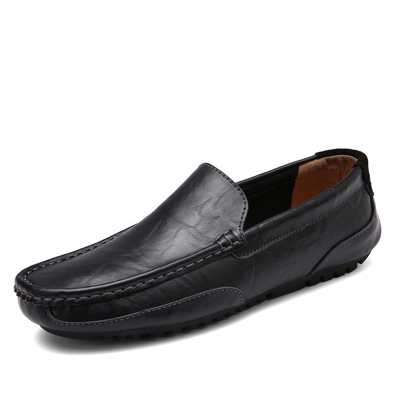 Zapatos de conducción negros británicos de moda para hombre