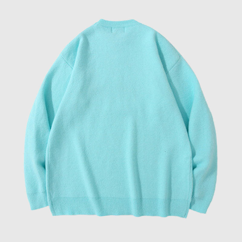 Letter Printed Design Pullover