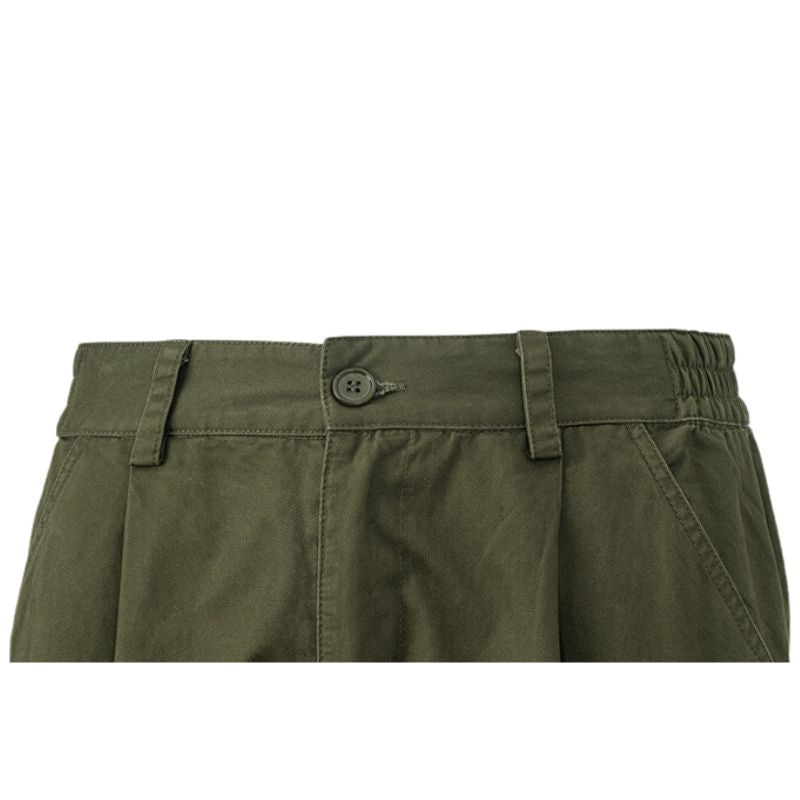 Pantalones cargo plisados ​​con parche de bolsillo lateral