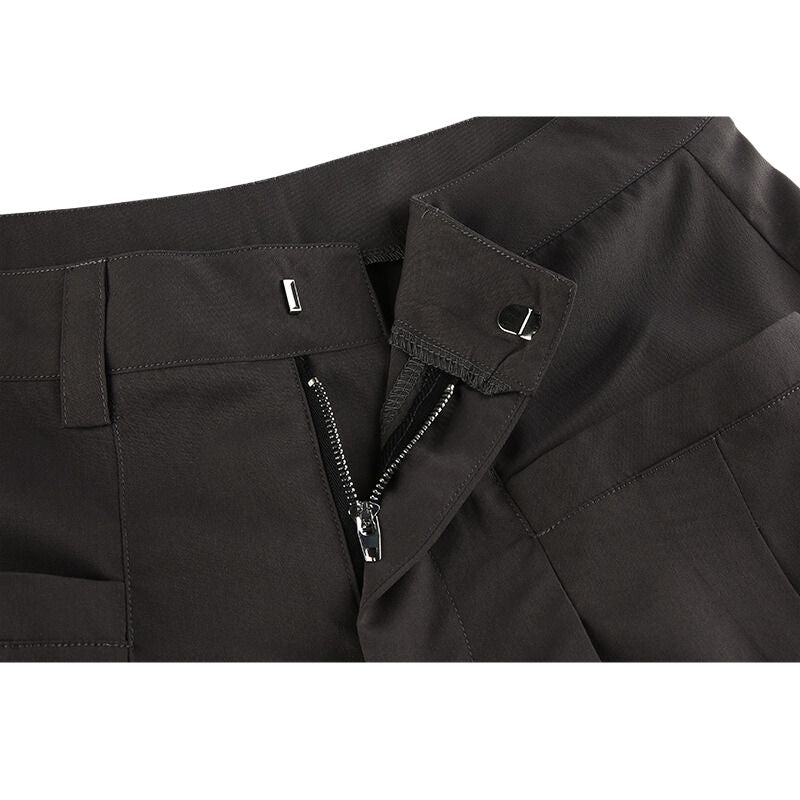 Pantalones Yamamoto plisados ​​de cintura alta con cordones